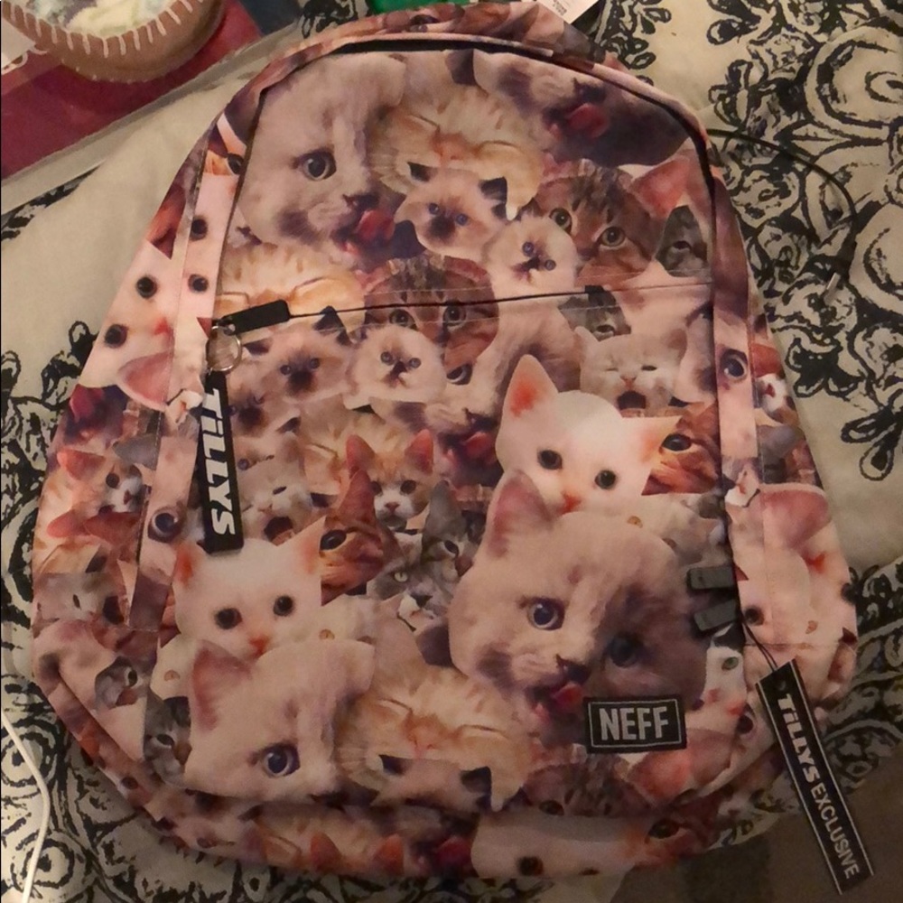Neff cat backpack NWT